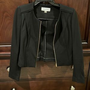 Black Calvin Klein crop blazer black size 6P